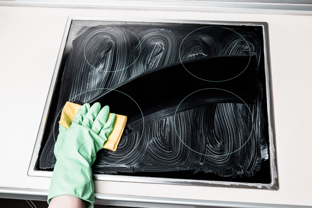 how to clean electric stove top